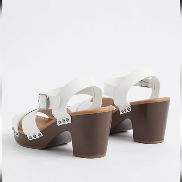 Torrid Crisscross Wooden Heel Sandals - Picture 3 of 6